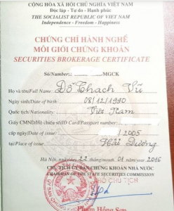 Chứng chỉ hành nghề chứng khoán